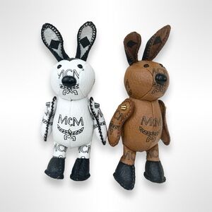 MCM Visetos coated canvas monogram rabbit doll charms